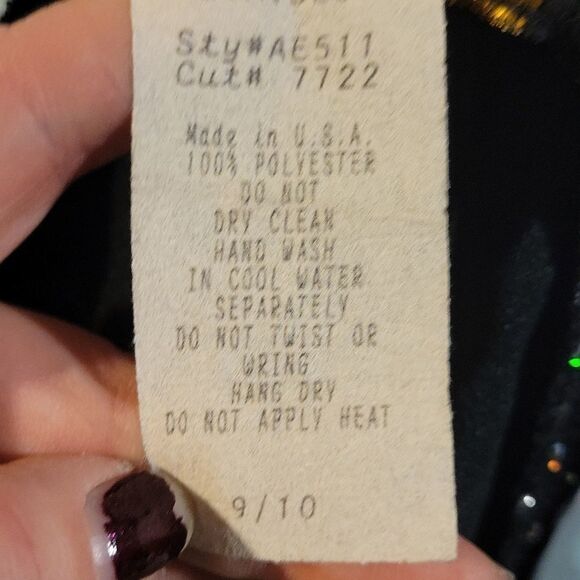 L.A. Glo Black Glitter Sparkle Short Dress sz 9/10 - Picture 4 of 4